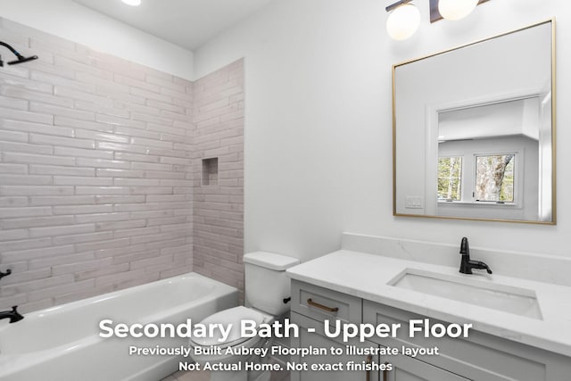 4850 Amethyst Rd Unit 904, Chattanooga, TN 37419 - bathroom with vanity, toilet, and washtub / shower combination