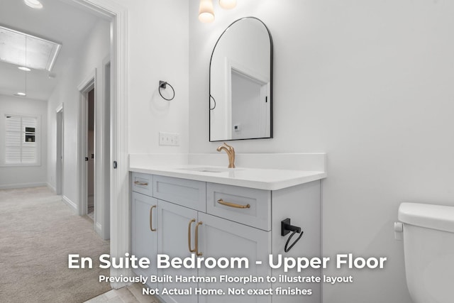 3070 Galena Cir Unit 830, Chattanooga, TN 37419 - bathroom featuring toilet, vanity, and baseboards