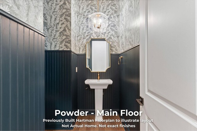 3070 Galena Cir Unit 830, Chattanooga, TN 37419 - bathroom featuring a wainscoted wall and wallpapered walls
