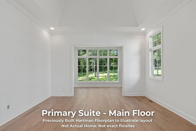3070 Galena Cir Unit 830, Chattanooga, TN 37419 - unfurnished room featuring crown molding, recessed lighting, wood finished floors, and baseboards