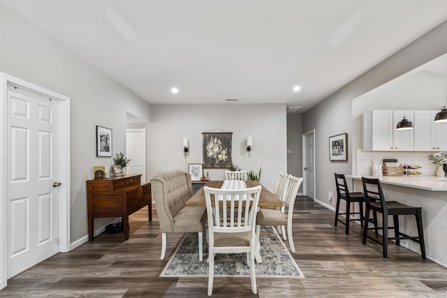 818 Dunlap Ave, Chattanooga, TN 37412 - dining room featuring recessed lighting, dark wood-type flooring, and baseboards