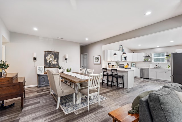 818 Dunlap Ave, Chattanooga, TN 37412 - dining area with light wood finished floors and recessed lighting