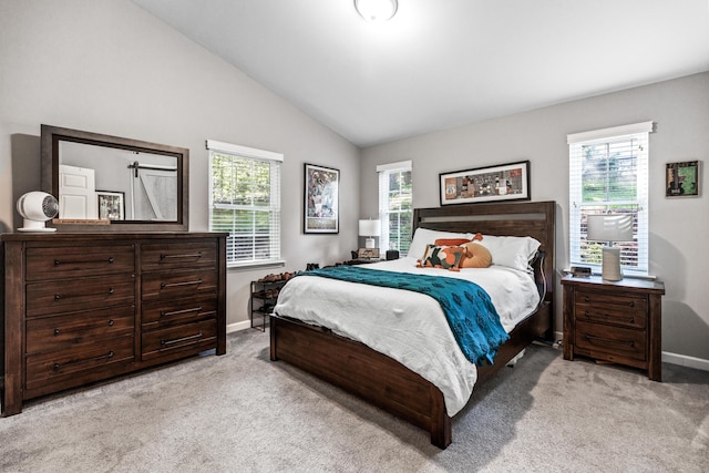 818 Dunlap Ave, Chattanooga, TN 37412 - bedroom with lofted ceiling, carpet, and baseboards