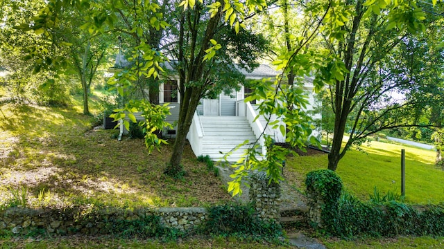 818 Dunlap Ave, Chattanooga, TN 37412 - view of grassy yard featuring stairway