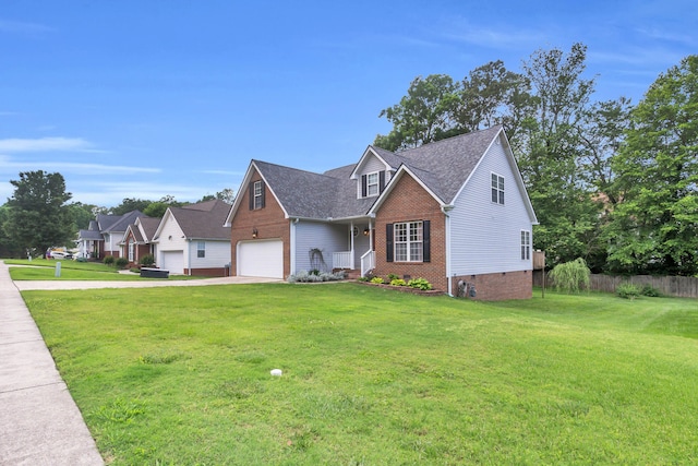 8369 Shadetree Ln, Ooltewah, TN 37363 - traditional-style house featuring a garage, concrete driveway, crawl space, brick siding, and a shingled roof