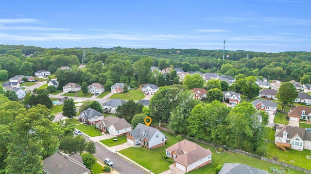 8369 Shadetree Ln, Ooltewah, TN 37363 - aerial overview of property's location featuring nearby suburban area and a forest