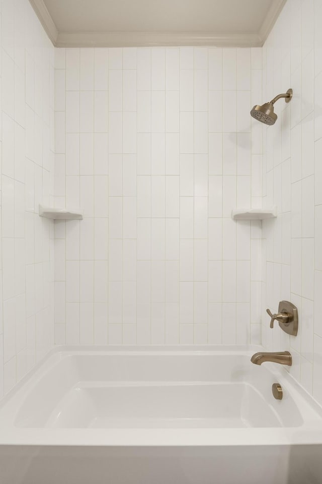 1704 Williams St, Chattanooga, TN 37408 - full bathroom with washtub / shower combination and ornamental molding