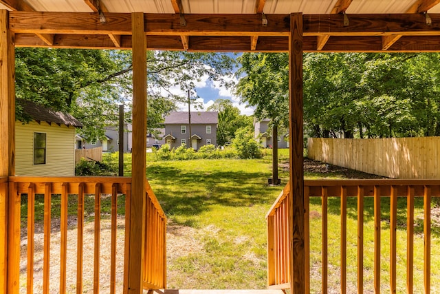 view of yard with a residential view
