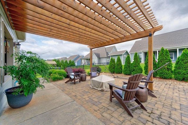 536 Live Oak Rd, Ringgold, GA 30736 - view of patio / terrace with a pergola, fence, and a residential view