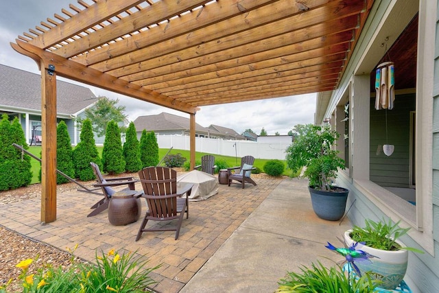 536 Live Oak Rd, Ringgold, GA 30736 - view of patio / terrace featuring fence and a pergola