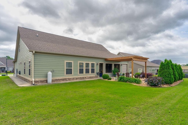 536 Live Oak Rd, Ringgold, GA 30736 - rear view of property with a pergola, a lawn, and a patio area