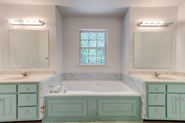 5040 Dellwood Dr, Rossville, GA 30741 - full bathroom with a garden tub and two vanities
