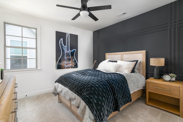 322 Fox Gap Ln, Hixson, TN 37343 - bedroom with carpet, baseboards, and a ceiling fan