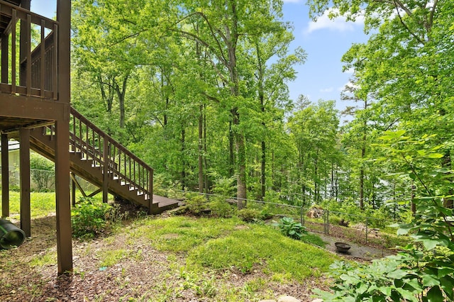 15033 Log Cabin Ln, Soddy Daisy, TN 37379 - view of yard with stairway and fence