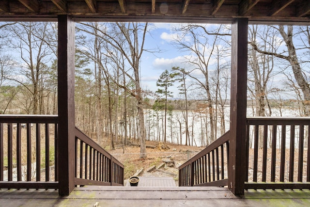 15033 Log Cabin Ln, Soddy Daisy, TN 37379 - wooden terrace featuring stairway