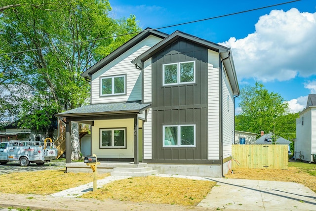1204 Buckley St, Chattanooga, TN 37404 - view of front of home featuring board and batten siding and covered porch