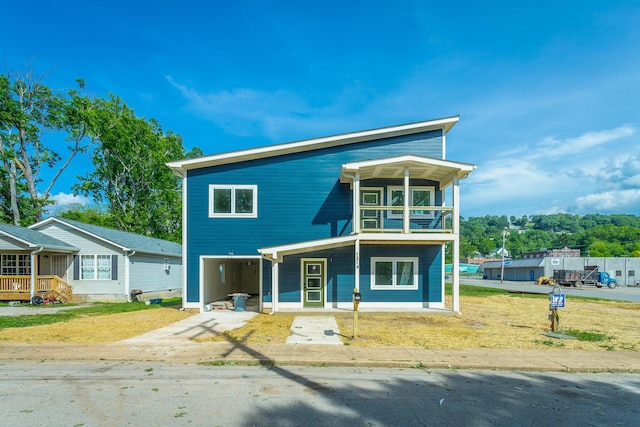 1314 Buckley St, Chattanooga, TN 37404 - view of front of home with a balcony and driveway