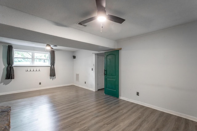 7429 Irongate Dr, Hixson, TN 37343 - spare room featuring ceiling fan, wood finished floors, and baseboards