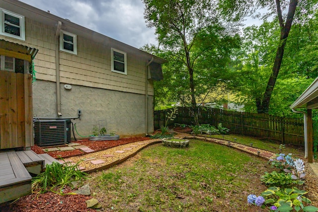 7429 Irongate Dr, Hixson, TN 37343 - fenced backyard featuring central AC