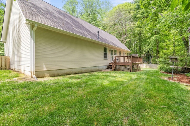 1623 Devlan Forest Ln, Signal Mountain, TN 37377 - view of property exterior featuring a wooden deck and a shingled roof