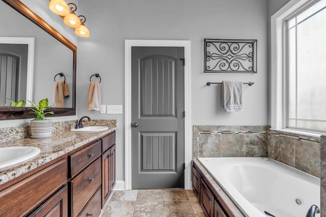7983 Chianti Way, Chattanooga, TN 37421 - full bathroom featuring a whirlpool tub and double vanity