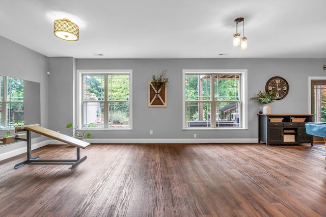 7983 Chianti Way, Chattanooga, TN 37421 - unfurnished living room with wood finished floors, plenty of natural light, and baseboards