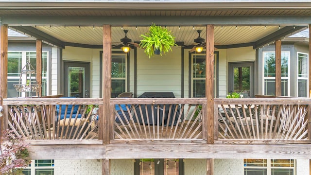 7983 Chianti Way, Chattanooga, TN 37421 - wooden terrace with a ceiling fan