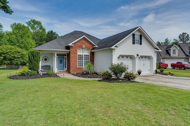 337 J D Dr, Chickamauga, GA 30707 - traditional-style home featuring concrete driveway, a front yard, and a garage