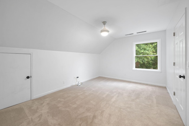 9416 Royal Mountain Dr, Chattanooga, TN 37421 - additional living space featuring carpet floors, lofted ceiling, ceiling fan, and baseboards