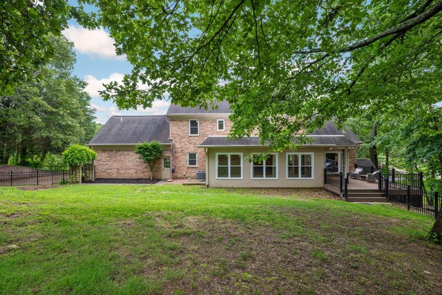 9416 Royal Mountain Dr, Chattanooga, TN 37421 - back of property featuring a deck and a shingled roof