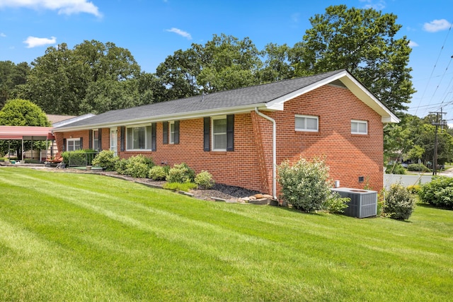 3502 Oak Ridge Dr, Chattanooga, TN 37415 - single story home featuring brick siding, a front lawn, and a carport