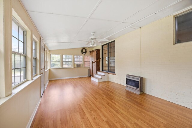 3502 Oak Ridge Dr, Chattanooga, TN 37415 - unfurnished sunroom featuring heating unit, cooling unit, and vaulted ceiling