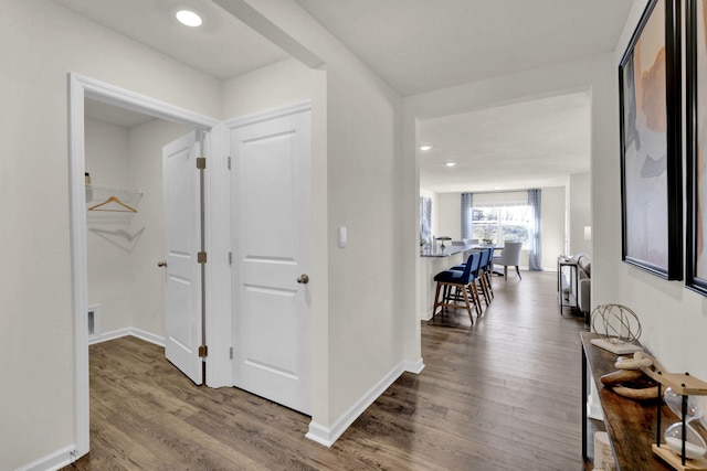 2308 Chelle Dr NE, Cleveland, TN 37323 - hall with wood finished floors, baseboards, and recessed lighting