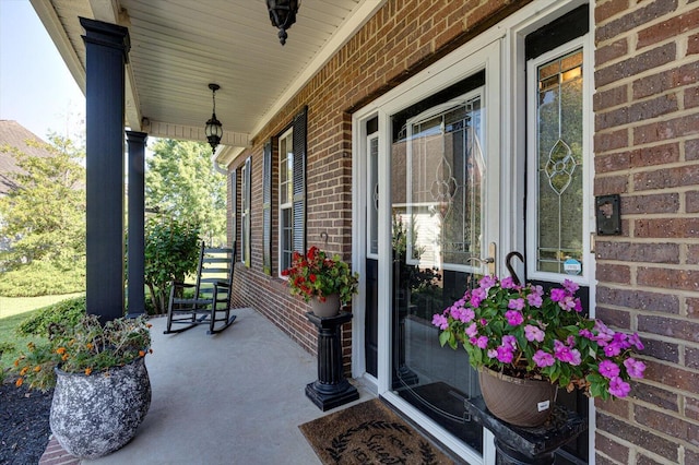 view of patio / terrace featuring covered porch