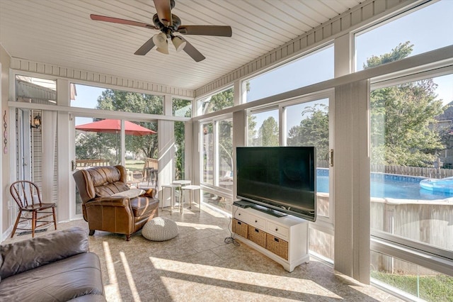 sunroom with healthy amount of natural light
