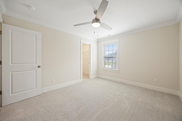 2664 Mowbray Pike Unit 2, Soddy Daisy, TN 37379 - unfurnished bedroom featuring crown molding, carpet flooring, baseboards, a spacious closet, and a closet