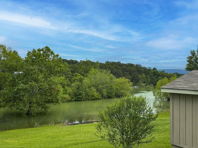 2218 Harvest Ln, Dandridge, TN 37725 - water view with a heavily wooded area