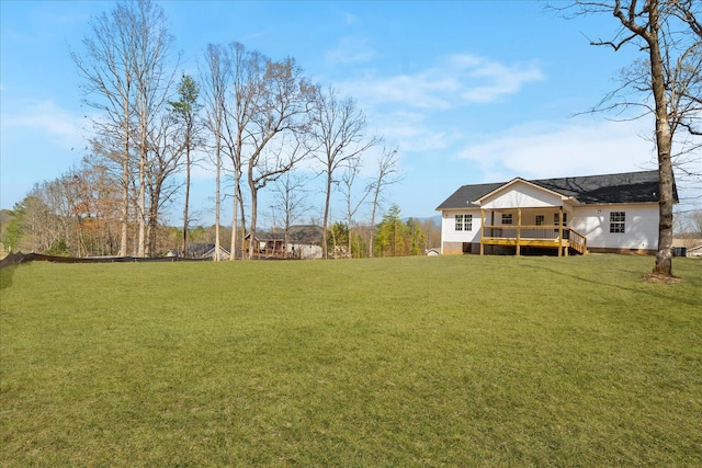 118 Earls Way, Chatsworth, GA 30705 - view of green lawn featuring a wooden deck