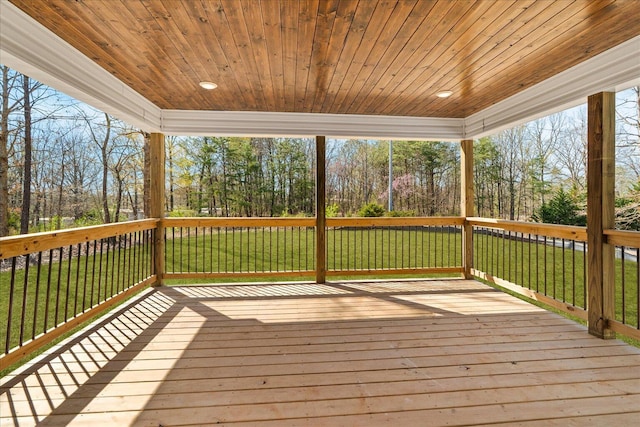 118 Earls Way, Chatsworth, GA 30705 - deck featuring a lawn and view of wooded area