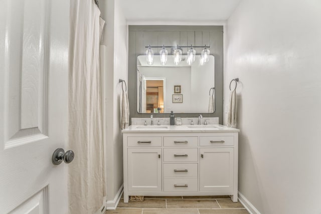 4950 Standifer Rd, Cohutta, GA 30710 - full bath with baseboards and double vanity