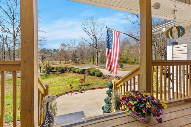 132 Katie Ln, Chatsworth, GA 30705 - wooden deck with a lawn