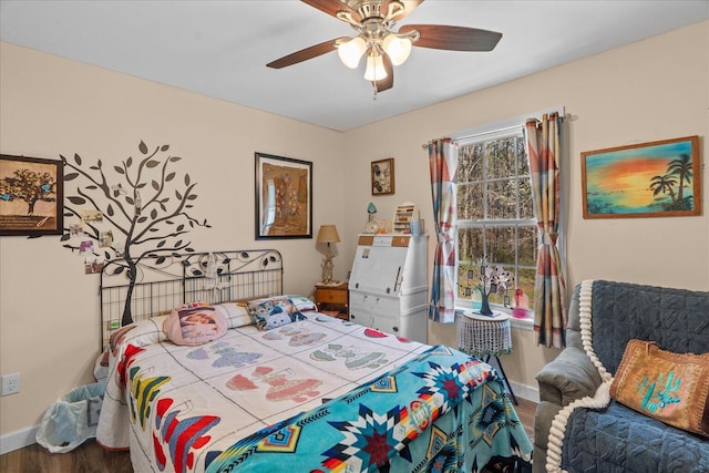 132 Katie Ln, Chatsworth, GA 30705 - bedroom featuring wood finished floors and ceiling fan