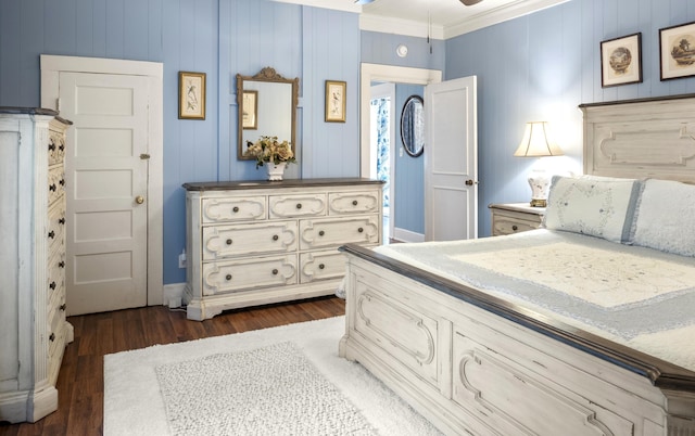 301 Cedar St, Lafayette, GA 30728 - bedroom with ornamental molding and dark wood-style floors