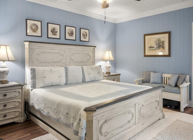 301 Cedar St, Lafayette, GA 30728 - bedroom featuring dark wood-style flooring and ornamental molding