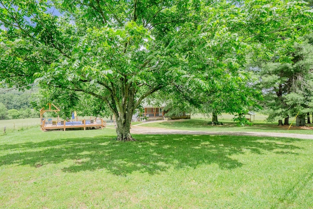 976 Chamberlain Rd, Lafayette, GA 30728 - view of grassy yard featuring a wooden deck