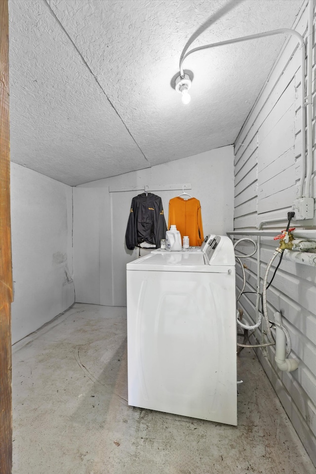 506 Daugherty St, Lafayette, GA 30728 - washroom with washer / dryer and a textured ceiling