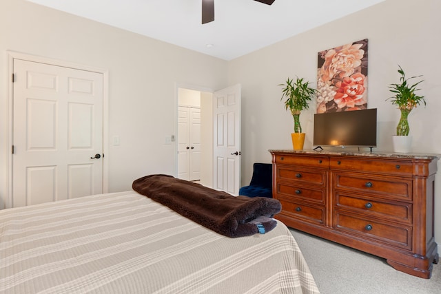 5834 Caney Ridge Cir, Ooltewah, TN 37363 - bedroom with carpet and ceiling fan