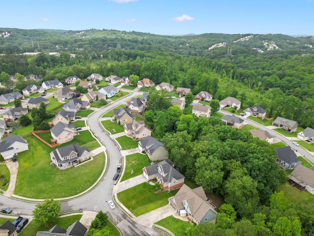 5834 Caney Ridge Cir, Ooltewah, TN 37363 - aerial view of residential area with a heavily wooded area