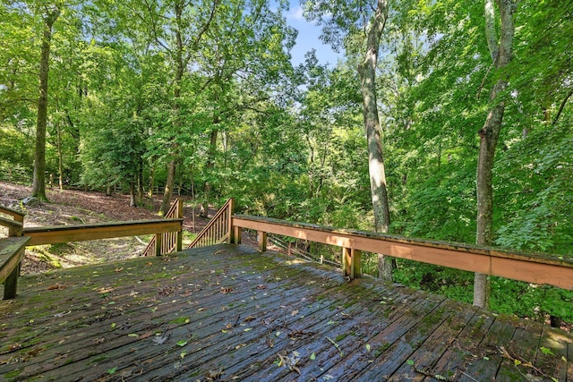 715 Forest Ave, Chattanooga, TN 37405 - wooden deck featuring a view of trees