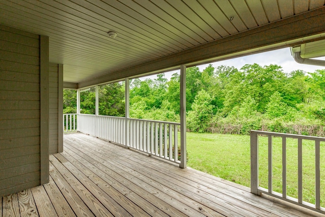 13709 Stormer Rd, Soddy Daisy, TN 37379 - wooden terrace with a yard and a view of trees